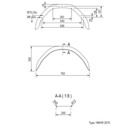 SPATSCHERM METAAL HOEKIG 14 INCH (2075) (1ST)