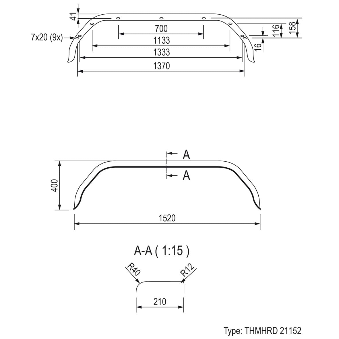 SPATSCHERM METAAL TANDEMAS 13/14 INCH (21152) (1ST)