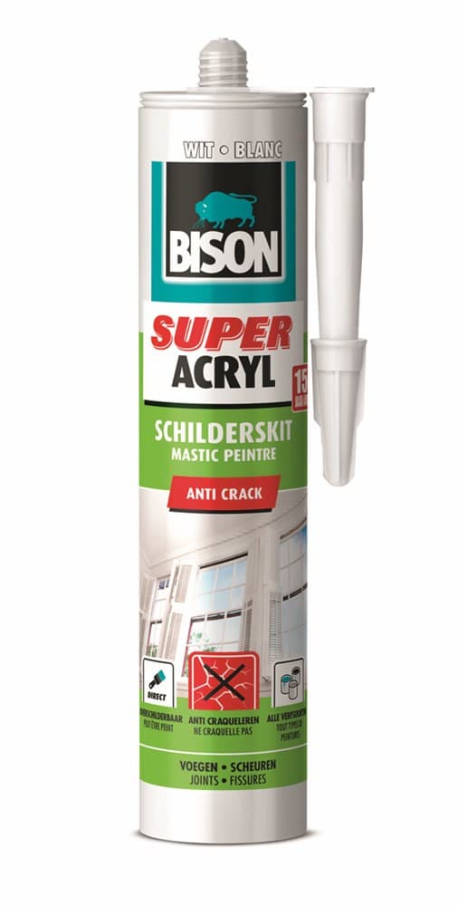 BISON SUPER ACRYLAAT ANTI-CRACK WIT 300ML 