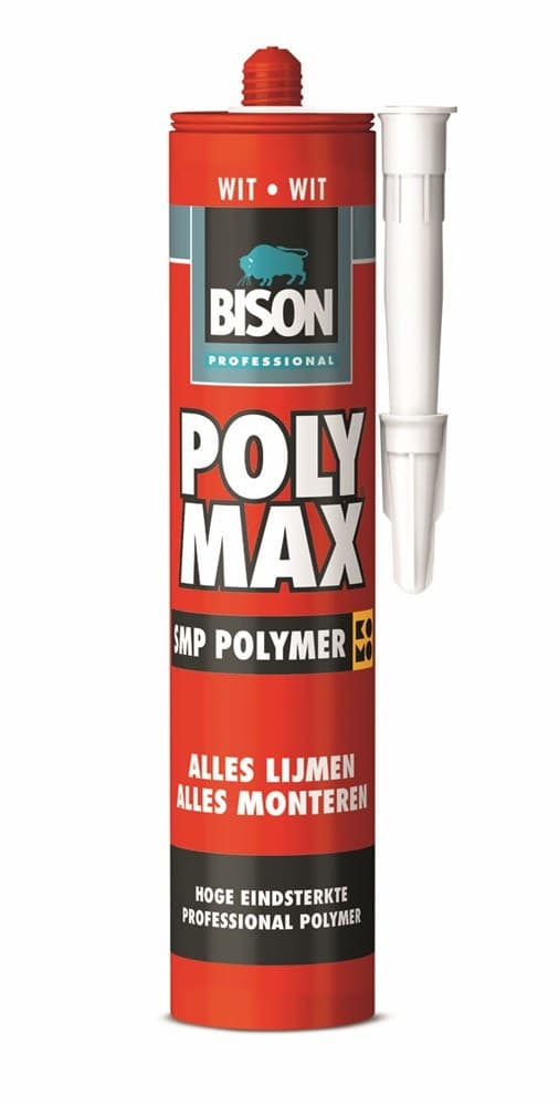 BISON PROFESSIONAL POLY MAX SMP POLYMER KOKER 425 G WIT