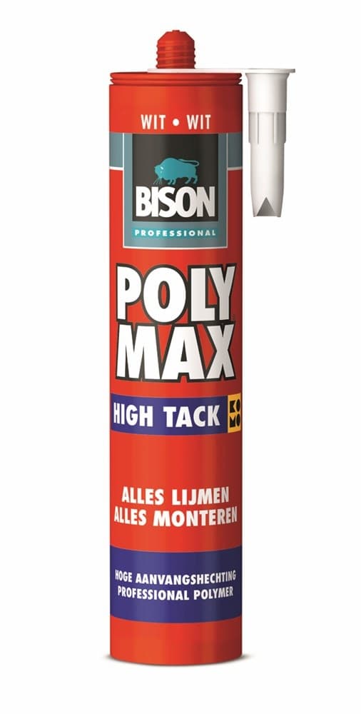 BISON PROFESSIONAL POLY MAX HIGH TACK KOKER 425 G WIT