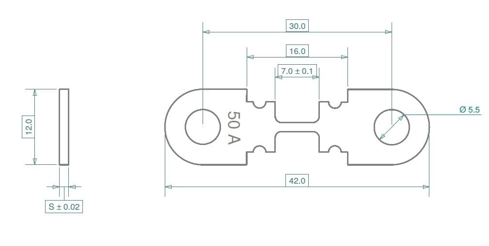 ZEKERING SMELTSTROOK O-STRIP 50A (10ST)