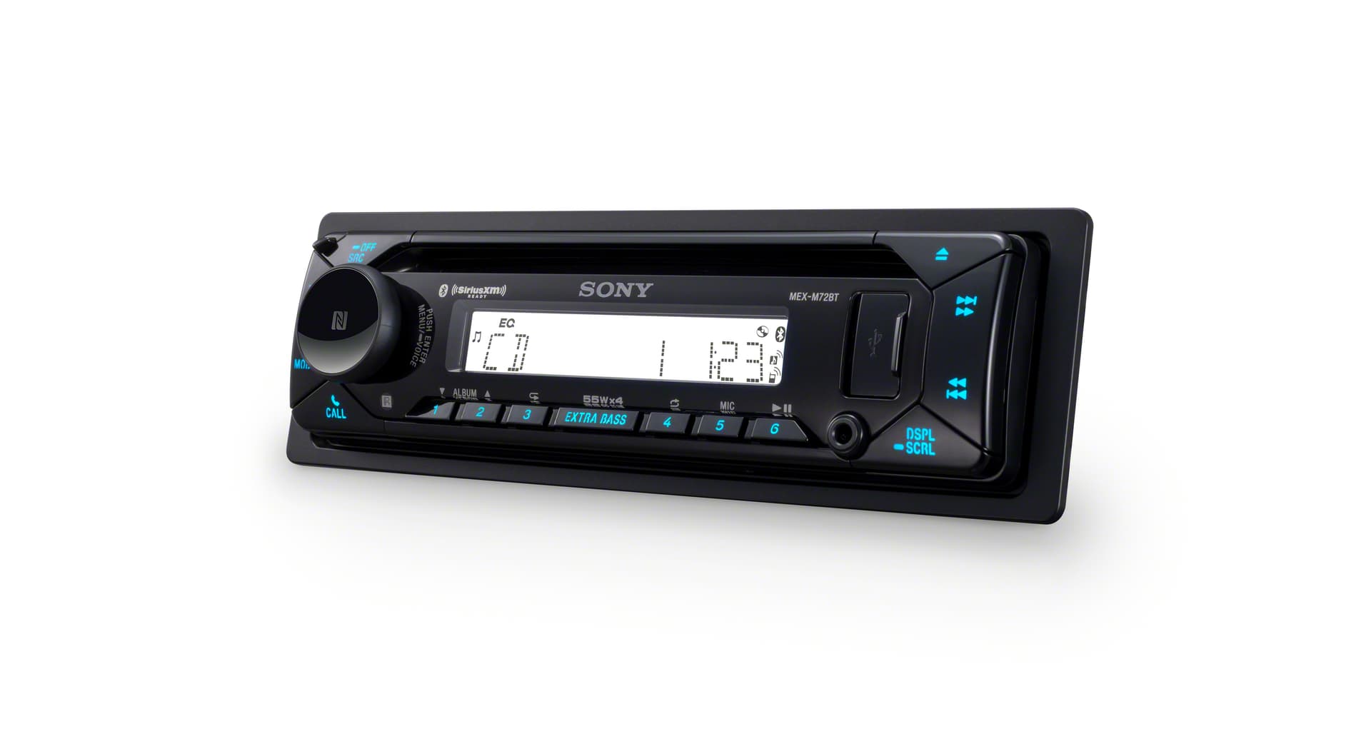 SONY MEX-M72BT - 1-DIN MARINE RADIO  - WATERPROOF - BLUETOOTH - CD (1ST)